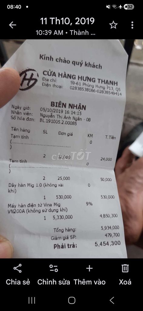 Máy hàn điện tử Vina Mig VN200A. Mua bán Đồ chuyên dụng, Giống nuôi trồng tại Quận 3 Tp Hồ Chí Minh được đăng bởi Buu Loc hình 1