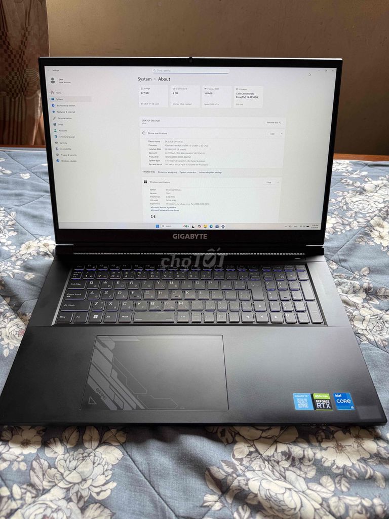 Gigabyte G7 KE i5-12500H 16GB/512GB. Mua bán Laptop tại Quận Hoàng Mai Hà Nội được đăng bởi Productl line hình 1