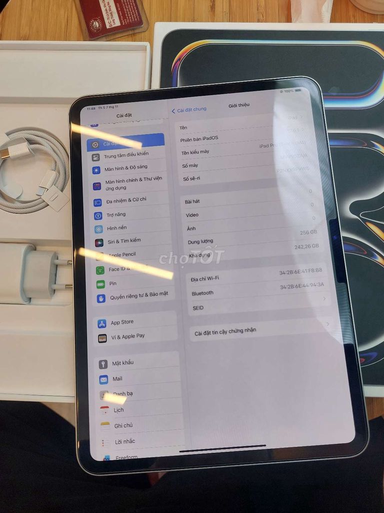 Cần bán ipad pro m4 256gb wifi .chính hãng VN