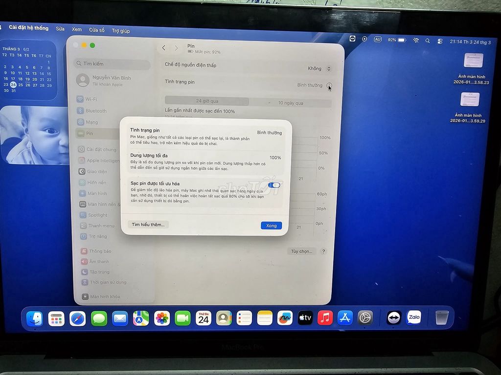 Apple Macbook Pro M1 13 inch 16GB/512GB 99%. Mua bán Laptop tại Huyện Gia Lâm Hà Nội được đăng bởi Bình Nguyễn Văn hình 1