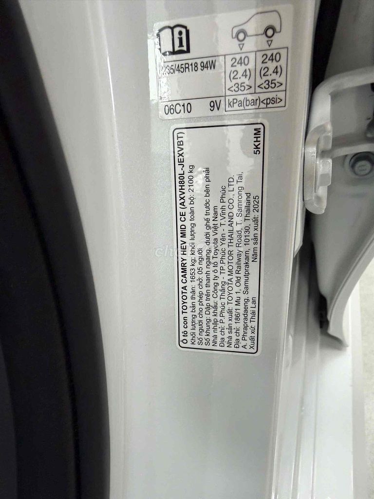 Toyota Camry 2025 2.5HV đi đúng 2000 km. Mua bán Ô tô tại Huyện Bắc Tân Uyên Bình Dương được đăng bởi pham dân hình 15