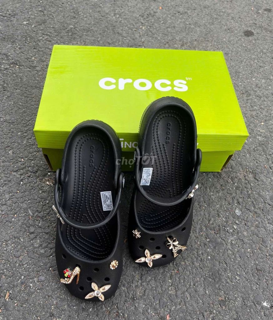 Dép Crocs Ballet Nữ Croslite Đen nữ. Mua bán Giày dép tại Quận Gò Vấp Tp Hồ Chí Minh được đăng bởi Anh Ba  Hàng hiệu tuyển Chuyên bán Online uy tín hình 1