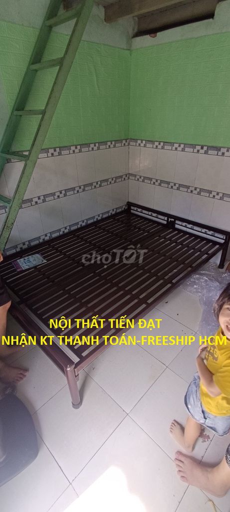 Giường sắt gia đình giá xưởng-giao ráp freship HCM