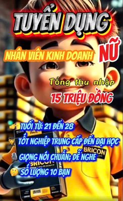 [Quận 12 - Nữ] Nhân viên Kinh Doanh VLXD