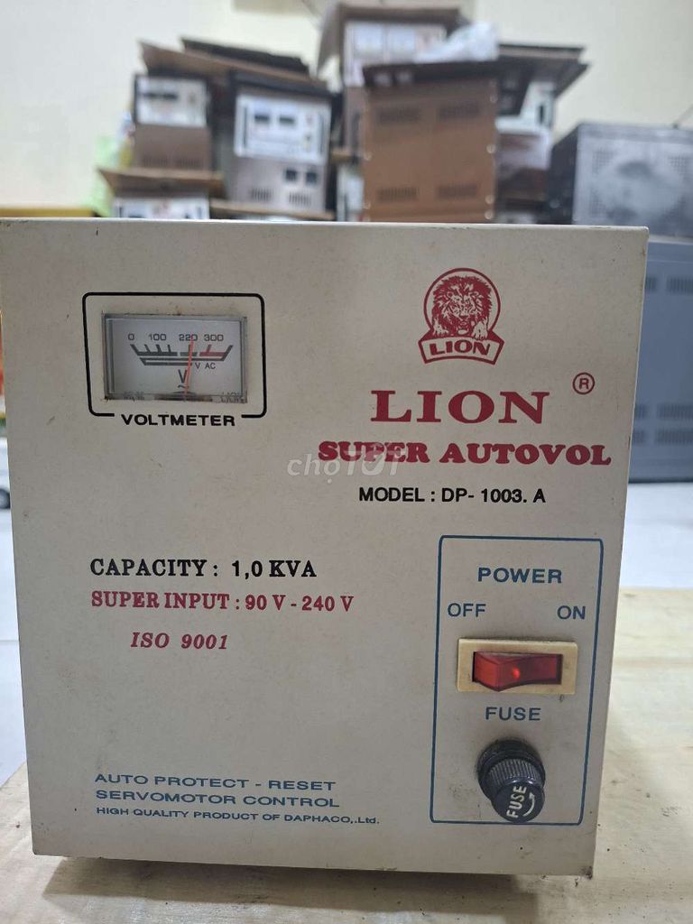 Ổn áp Lion 1kva dải 90V máy dây đồng 100%. Mua bán Đồ chuyên dụng, Giống nuôi trồng tại Huyện Bến Lức Long An được đăng bởi Tình Tuân Group hình 1