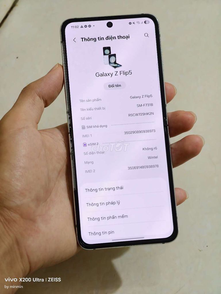 Samsung Galaxy Z Flip5 256GB Trắng Đã sử dụng. Mua bán Điện thoại tại Thành phố Thái Nguyên Thái Nguyên được đăng bởi Minh Nguyễn hình 1
