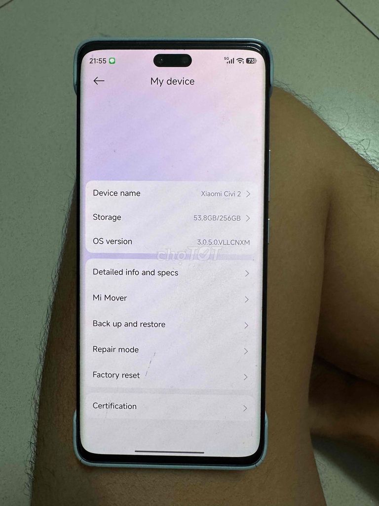 Xiaomi Civi 2 256GB Xanh. Mua bán Điện thoại tại Thị xã Cai Lậy Tiền Giang được đăng bởi Trần Quang Linh hình 1