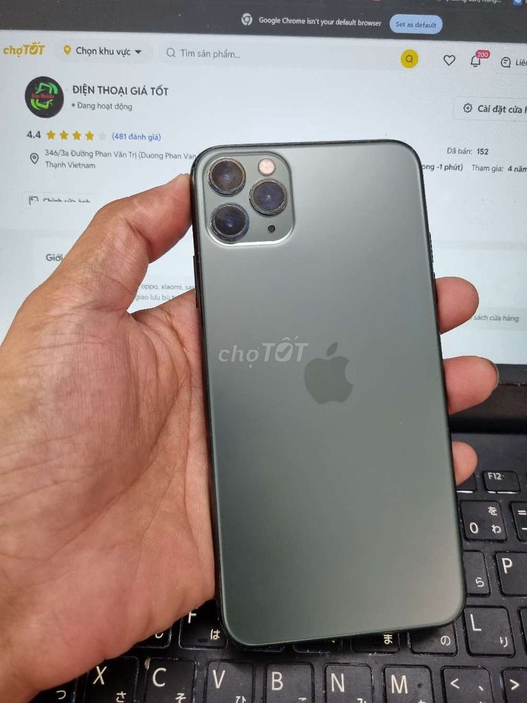 IPHONE 11 PRO MAX 64GB MÁY QUỐC TẾ KO FACE . Mua bán Điện thoại tại Quận Bình Thạnh Tp Hồ Chí Minh được đăng bởi Dân Mobile hình 1