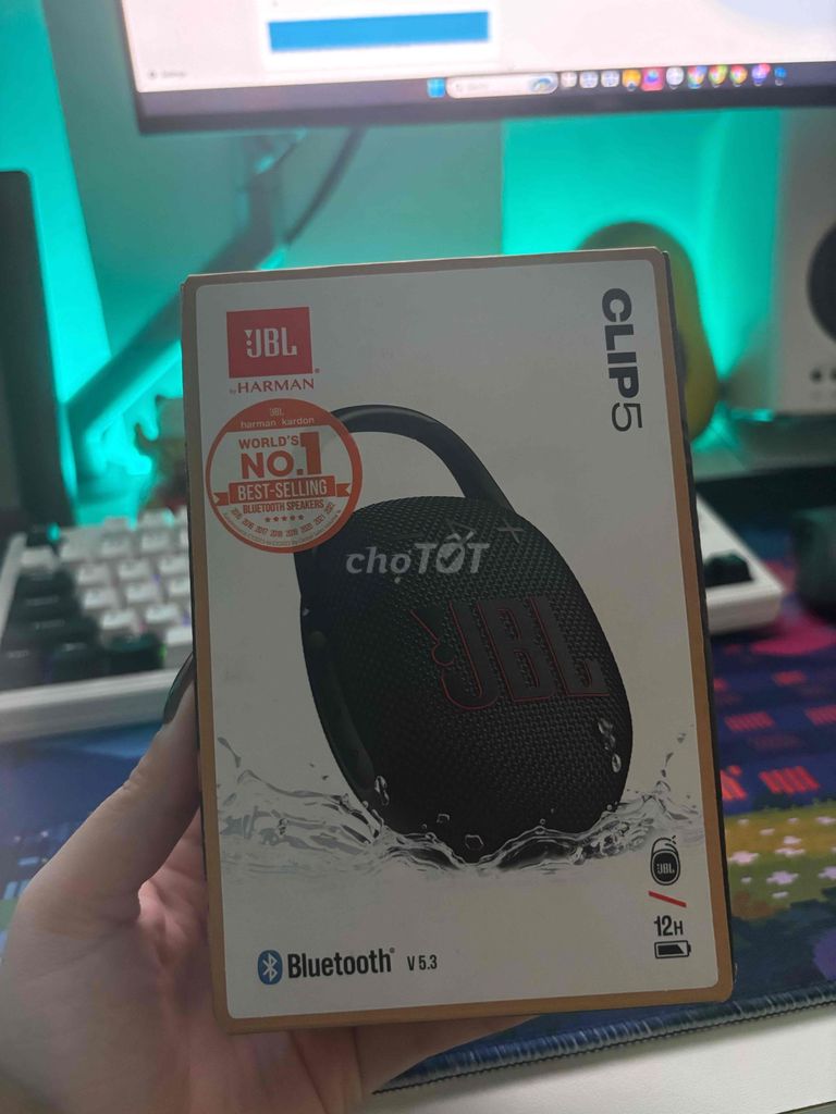 Loa Bluetooth JBL CLIP5 màu đen cam. Mua bán Tivi, Âm thanh tại Quận Nam Từ Liêm Hà Nội được đăng bởi Đỗ Cúc hình 1