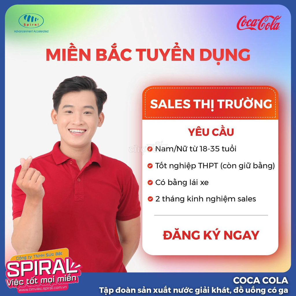 Tuyển dụng nhân viên sale thị trường Coca - Cola