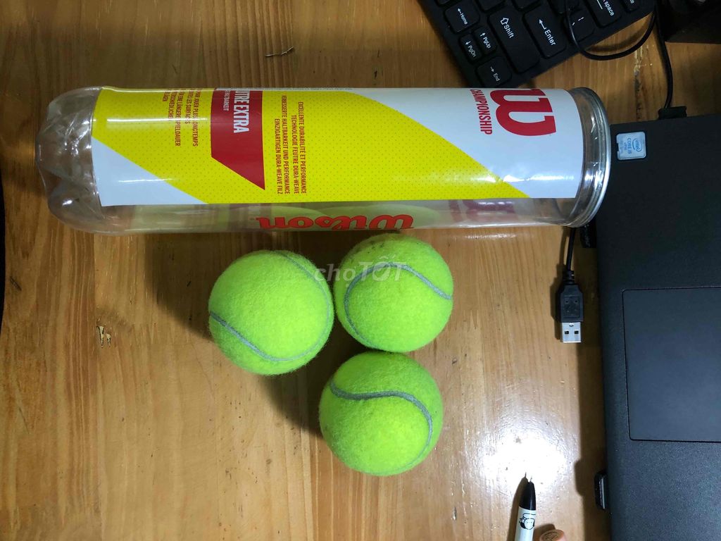 THANH LÝ COMBO 3 BÓNG TENNIS WILSON (Tặng hộp cầu)