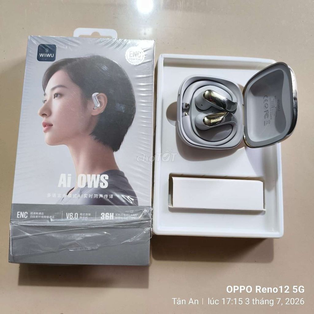 Tai nghe phiên dịch WIWU AI OWS Trắng. Mua bán Tivi, Âm thanh tại Quận Ninh Kiều Cần Thơ được đăng bởi Huỳnh Thị Thanh Duyên hình 1