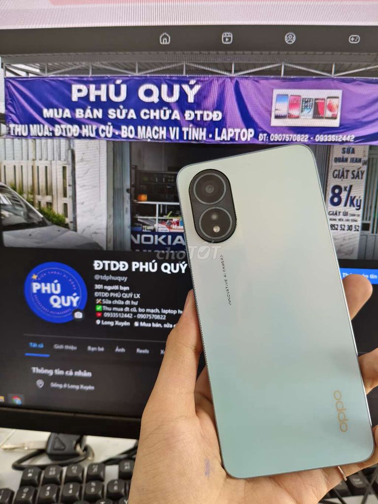 Máy OPPO A38 máy đẹp, đang sử dụng. Mua bán Điện thoại tại Thành phố Long Xuyên An Giang được đăng bởi ĐTDĐ Phú Quý hình 1