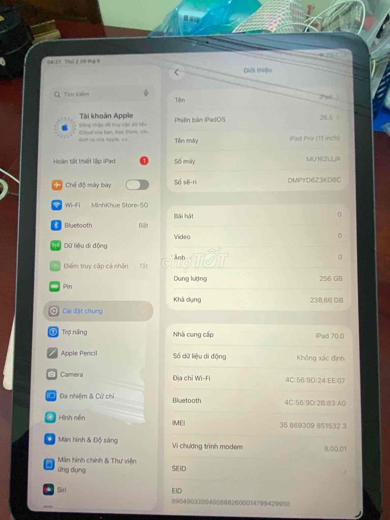 Apple iPad Pro 2018 256GB Có SIM. Mua bán Máy tính bảng tại Quận Cầu Giấy Hà Nội được đăng bởi Minh Khuê hình 1