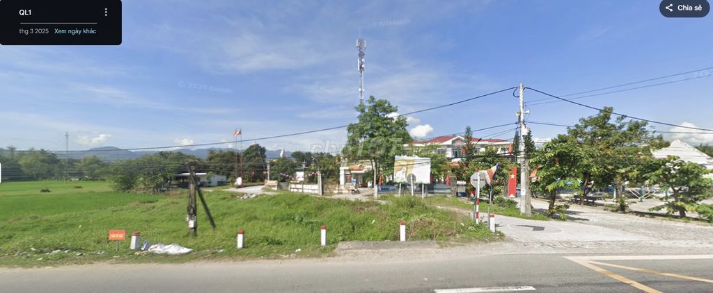 Diện tích 1200m mặt tiền đường nhựa rộng 36m giá 450k/m Hông UBND xã