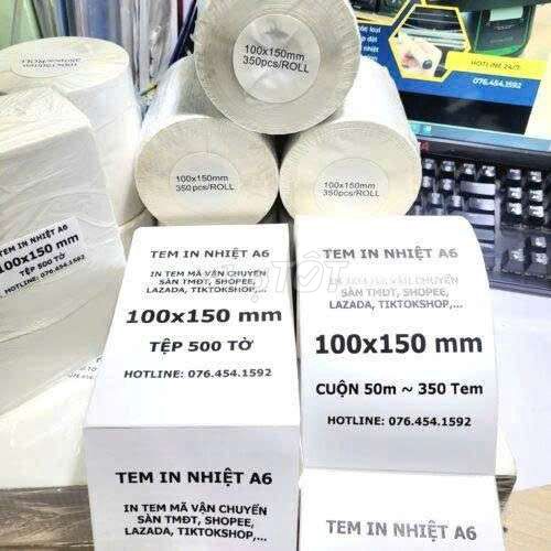 Tem in nhiệt A6 100x150mm. Mua bán Đồ dùng văn phòng tại Huyện Ninh Hải Ninh Thuận được đăng bởi An Đạt hình 1