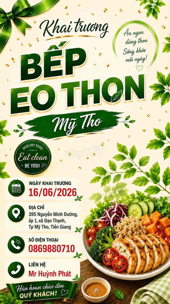 Cung cấp bữa ăn healthy Mỹ Tho bã mía. Mua bán Đồ ăn, thực phẩm và các loại khác tại Thành phố Mỹ Tho Tiền Giang được đăng bởi Lương Huỳnh Phát hình 1