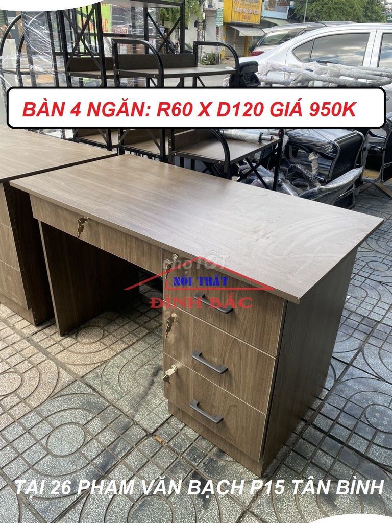 BÀN HỌC & BÀN LÀM VIỆC TỪ VÁN MDF - DÀI 1M2 -