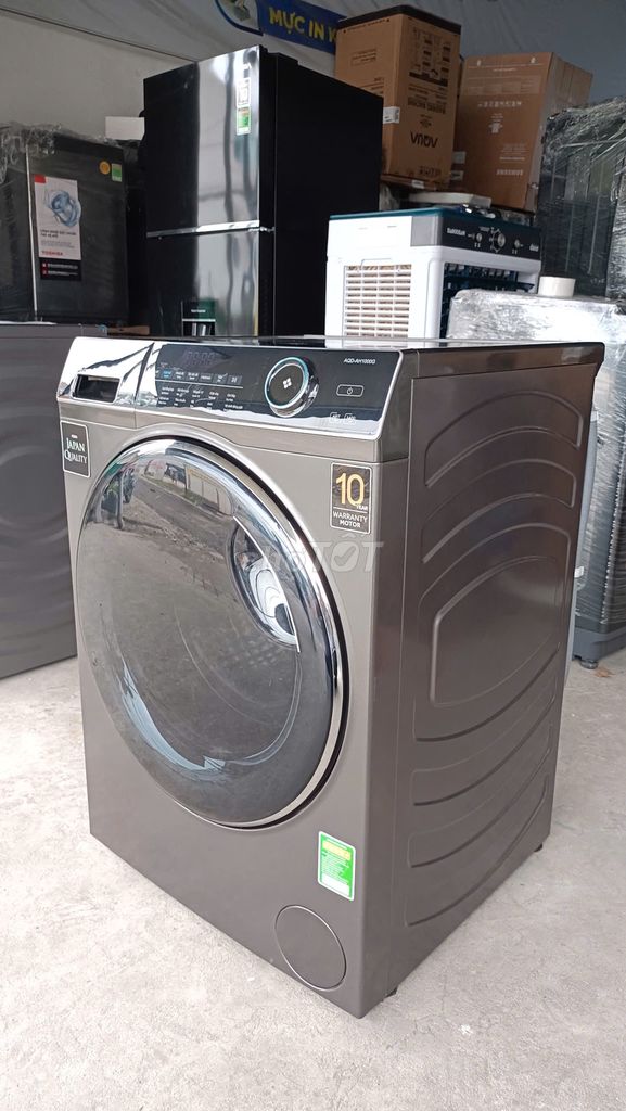 Máy giặt sấy Aqua Inverter giặt 10 kg-sấy 6 kg,NEW. Mua bán Máy giặt tại Quận 12 Tp Hồ Chí Minh được đăng bởi KHO ĐIỆN MÁY  hình 1