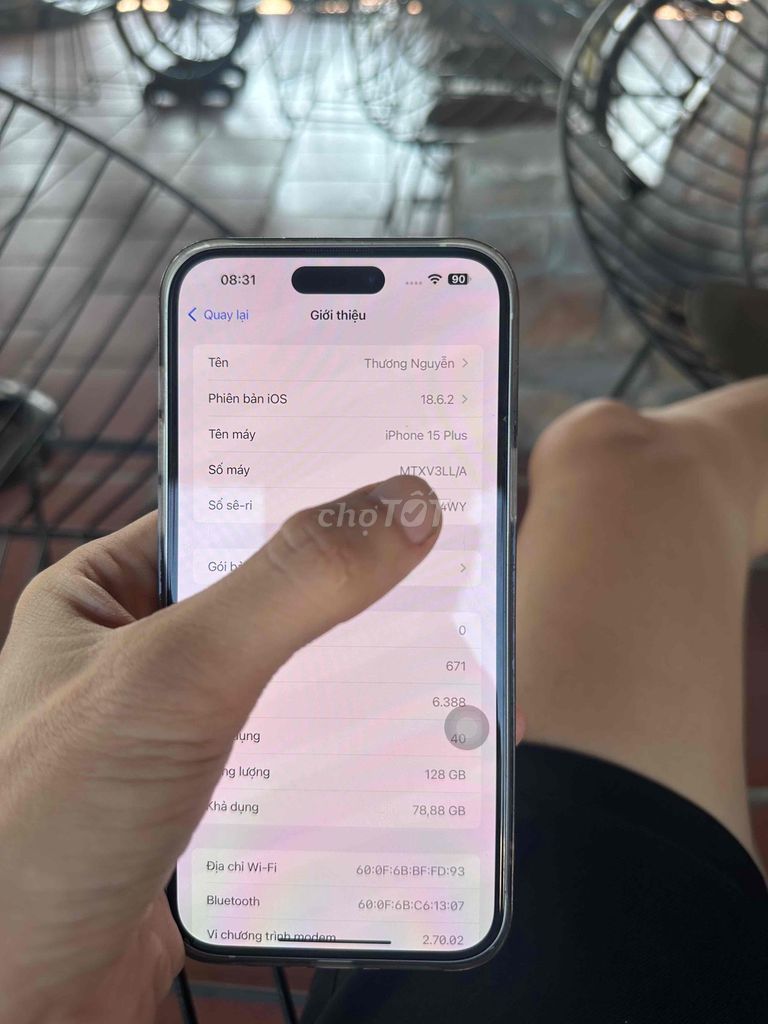 Apple iPhone 15 Plus 128GB Bạc 98.5%. Mua bán Điện thoại tại Huyện Mộ Đức Quảng Ngãi được đăng bởi Thương hình 1