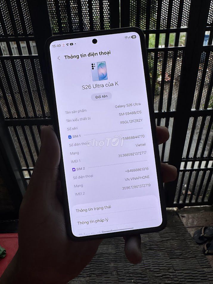 Samsung Galaxy S26 Ultra Xanh chính hãng VN zin áp. Mua bán Điện thoại tại Thành phố Thủ Đức Tp Hồ Chí Minh được đăng bởi DK Store hình 1