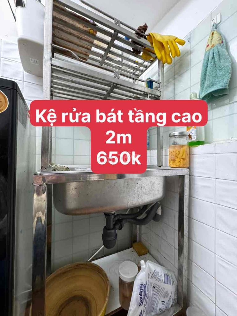 Kệ rửa bát Inox 2m. Mua bán Dụng cụ nhà bếp tại Quận 4 Tp Hồ Chí Minh được đăng bởi Fancy Beauty hình 1