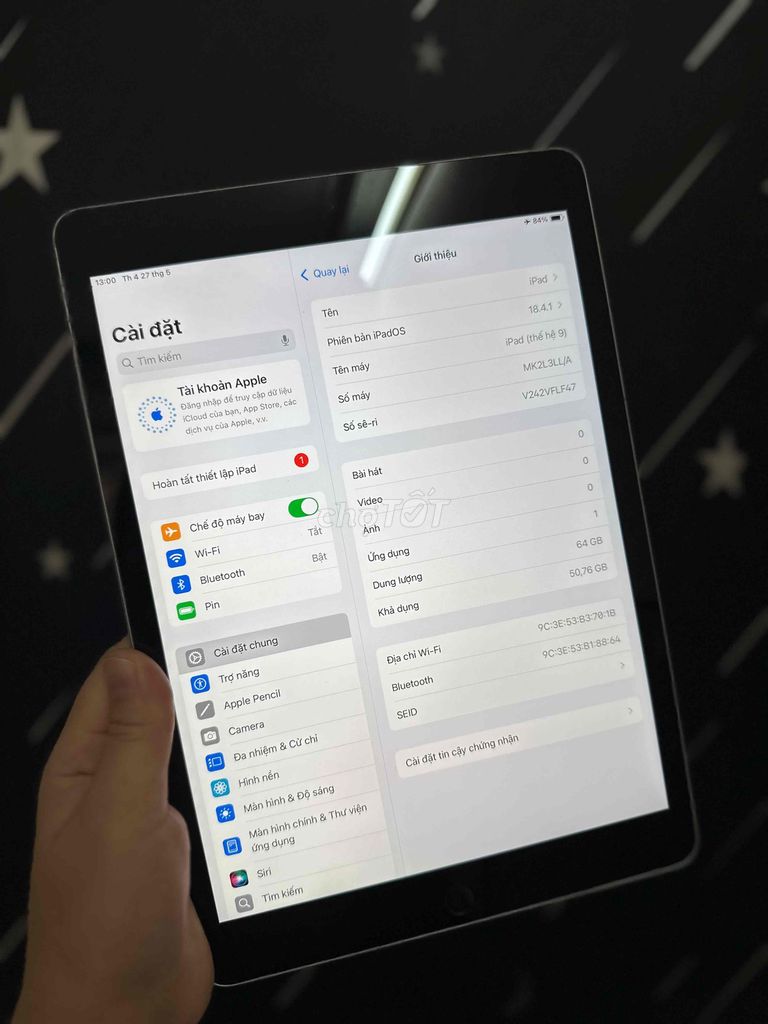 🔥 GEN 9 / WIFI / 64GB 🔥. Mua bán Máy tính bảng tại Quận Cầu Giấy Hà Nội được đăng bởi CACA IPAD STORE hình 1