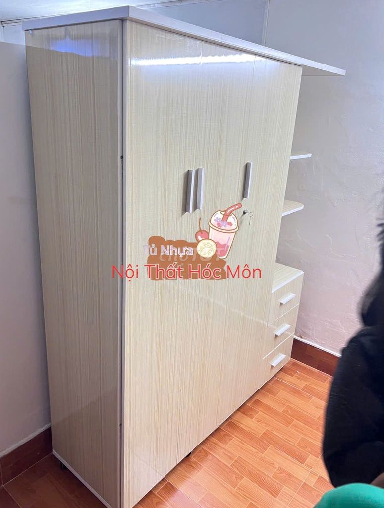 Tủ quần áo Nhựa  Đài Loan Trắng 1m8x1m45 chống ẩm. Mua bán Tủ, kệ gia đình tại Quận 10 Tp Hồ Chí Minh được đăng bởi Nhi Nội Thất Nhựa Giá Xưởng  hình 1