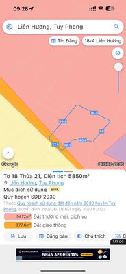 5850m2 Đất view biển Thị Trấn Liên Hương