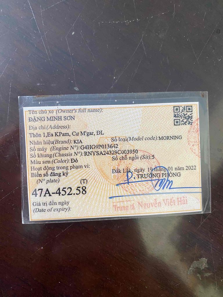 Kia Morning 2009 LX 1.1 MT - 180000 km. Mua bán Ô tô tại Huyện Krông Pắc Đắk Lắk được đăng bởi Tên chưa cung cấp hình 12