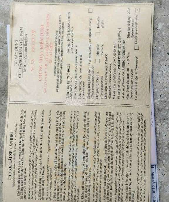 Bán xe tải Foton THACO 2011. Mua bán Xe tải, xe ben tại Huyện Bình Chánh Tp Hồ Chí Minh được đăng bởi huynhductrong hình 6