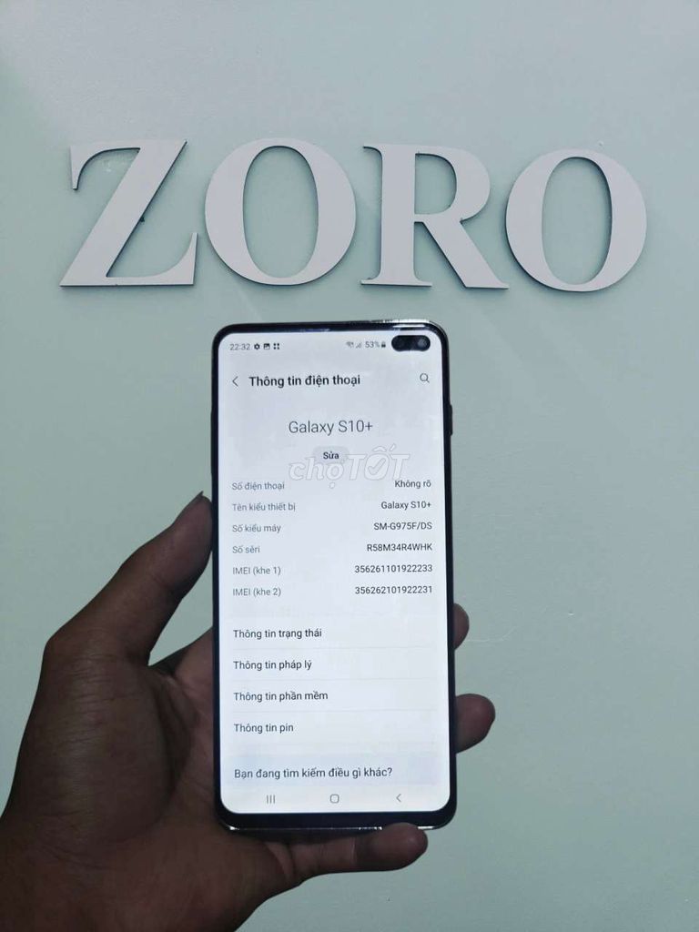 Samsung Galaxy S10 Plus - Thay màn. Mua bán Điện thoại tại Thành phố Sóc Trăng Sóc Trăng được đăng bởi ZORO CHUYÊN SỌC hình 1