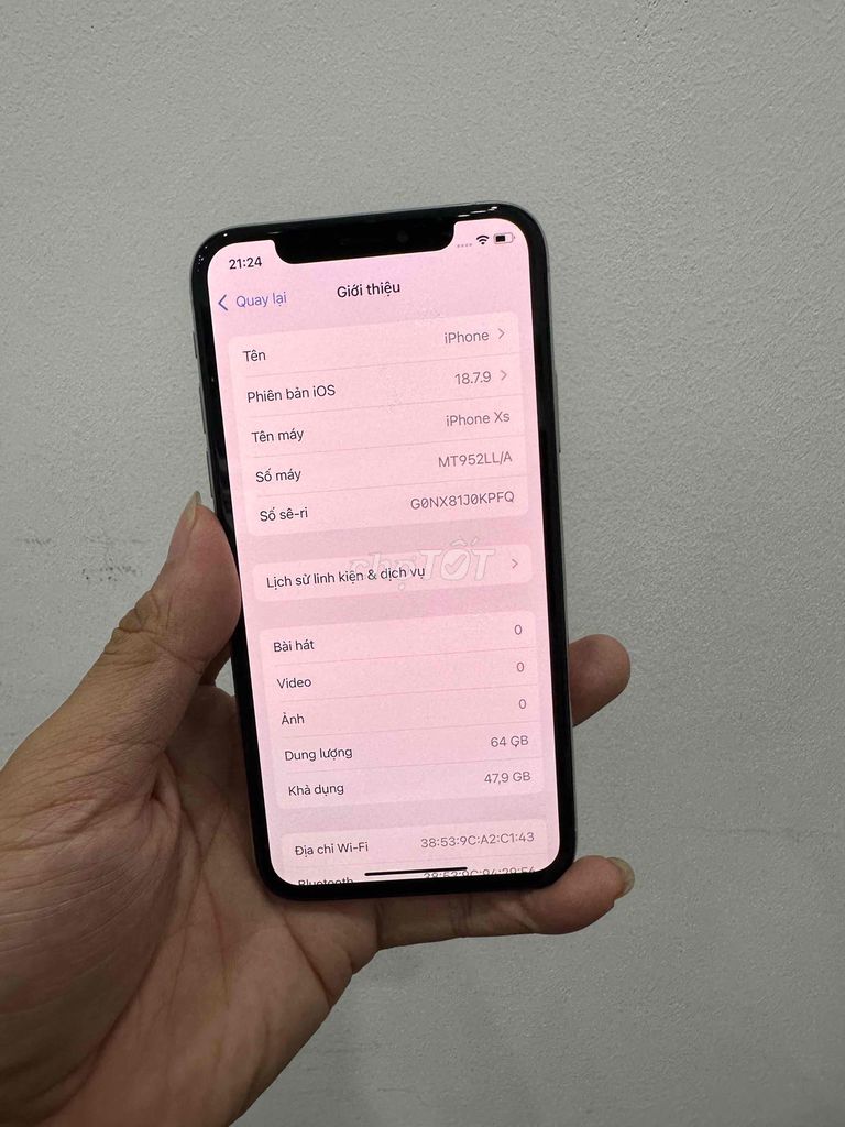 Apple iPhone Xs 64GB qte pin 100. Mua bán Điện thoại tại Quận Đống Đa Hà Nội được đăng bởi Ng Hoang Anh hình 1