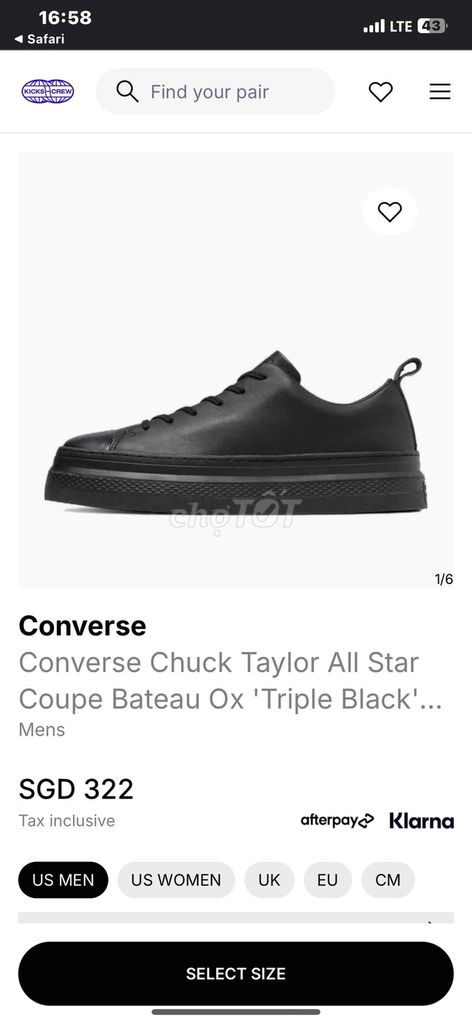 Cv Chuck Taylor All Star Coupe Bateau Ox chính han