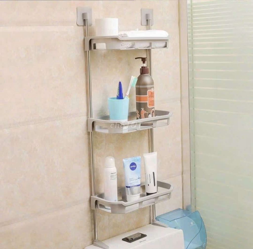 Kệ nhà vệ sinh 3 tầng dán tường. Mua bán Thiết bị vệ sinh, nhà tắm tại Thành phố Vĩnh Long Vĩnh Long được đăng bởi ST STORE chuyên sỉ hình 1