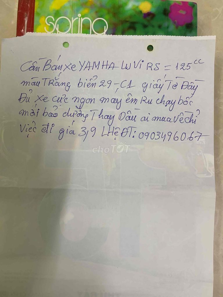 Xe Yamaha Luvias RS 125cc màu trắng. Mua bán Xe máy tại Quận Hai Bà Trưng Hà Nội được đăng bởi Nguyễn Đức Quang hình 6