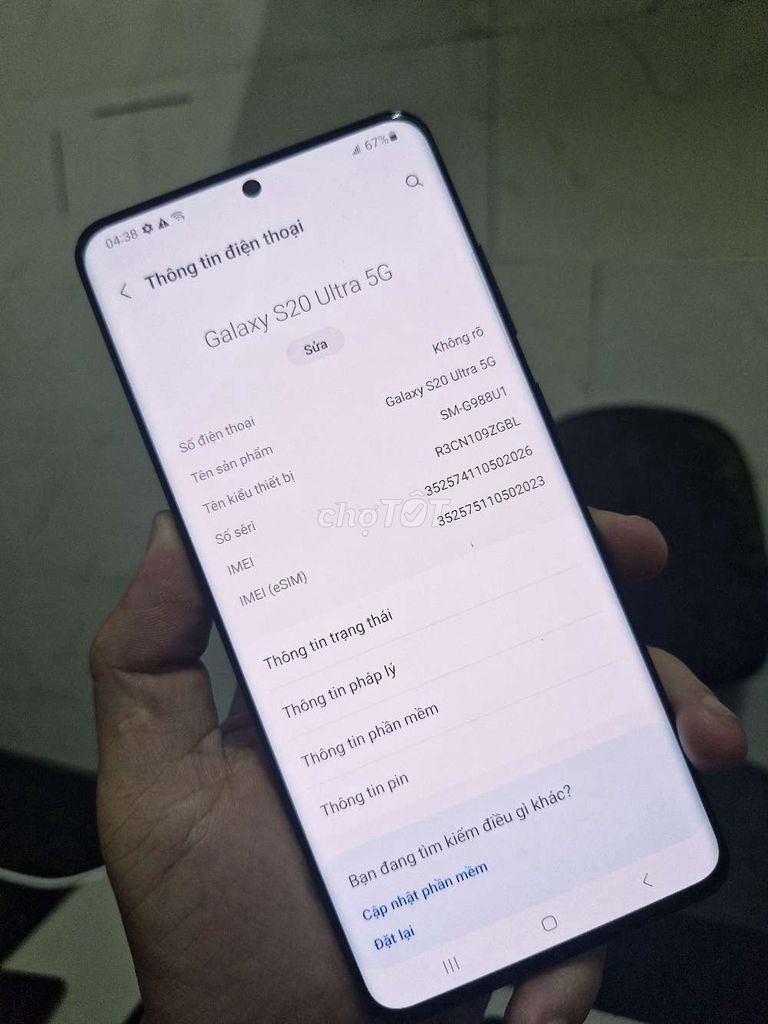 Samsung S20 Ultra 128/256GB Đen 99%. Mua bán Điện thoại tại Quận Ninh Kiều Cần Thơ được đăng bởi Điện Thoại Tốt hình 1