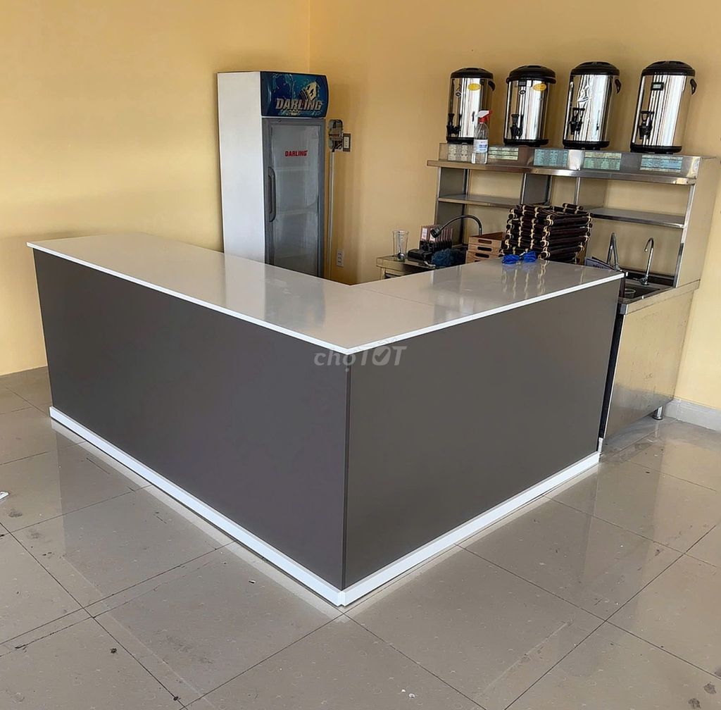 Quầy order gỗ MDF xám trắng,quầy thu ngân spa L. Mua bán Đồ chuyên dụng, Giống nuôi trồng tại Thành phố Thủ Đức Tp Hồ Chí Minh được đăng bởi Nội Thất Giá Sĩ Phú Nhàn hình 1