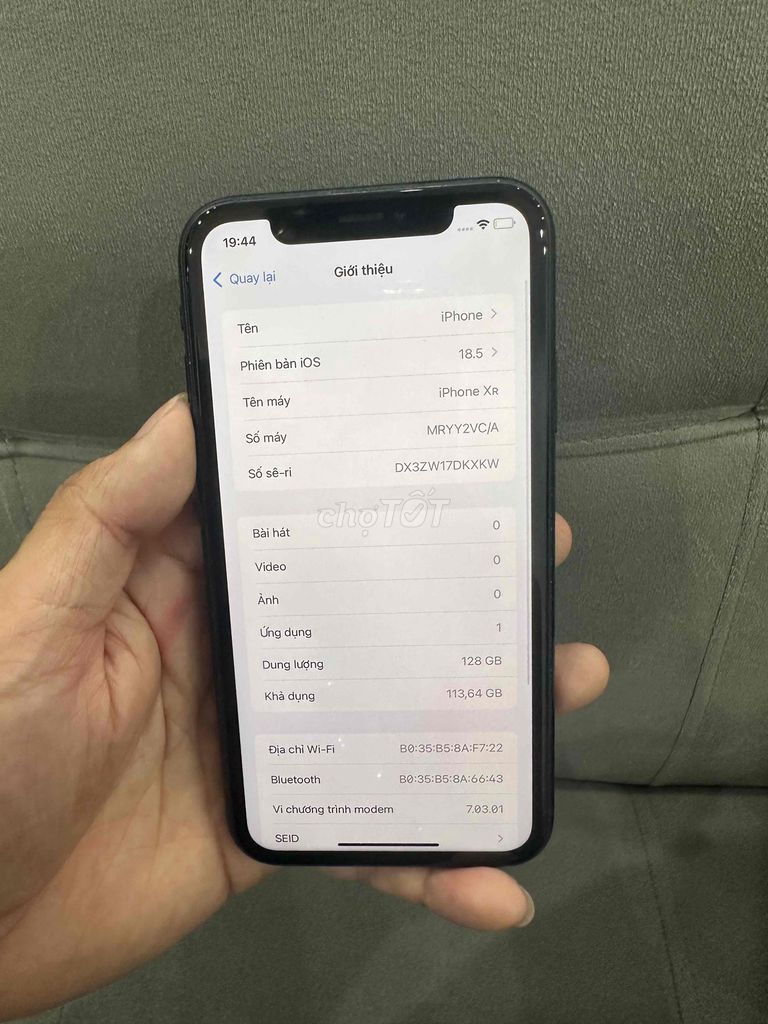 iPhone XR 128GB Đen zin full bao check. Mua bán Điện thoại tại Quận Đống Đa Hà Nội được đăng bởi Ng Hoang Anh hình 1