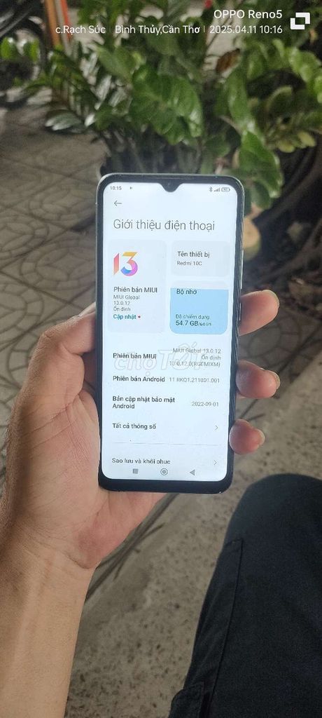 Xiaomi redmi 10c ram 4 bn 65G chip snap 680.. Mua bán Điện thoại tại Quận Bình Thuỷ Cần Thơ được đăng bởi CẦU RẠCH SÚC NGUYỄN VĂN LINH cafe Thạch Bàn  hình 3
