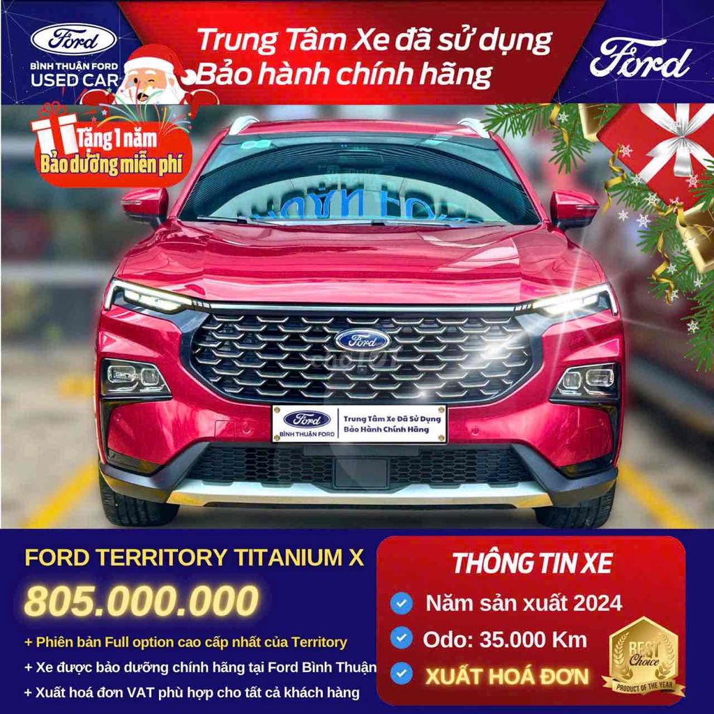 Ford Territory 2024 Titanium X 1.5 AT - 34000 km. Mua bán Ô tô tại Thành phố Bảo Lộc Lâm Đồng được đăng bởi Hoài Chỉnh Ford hình 1