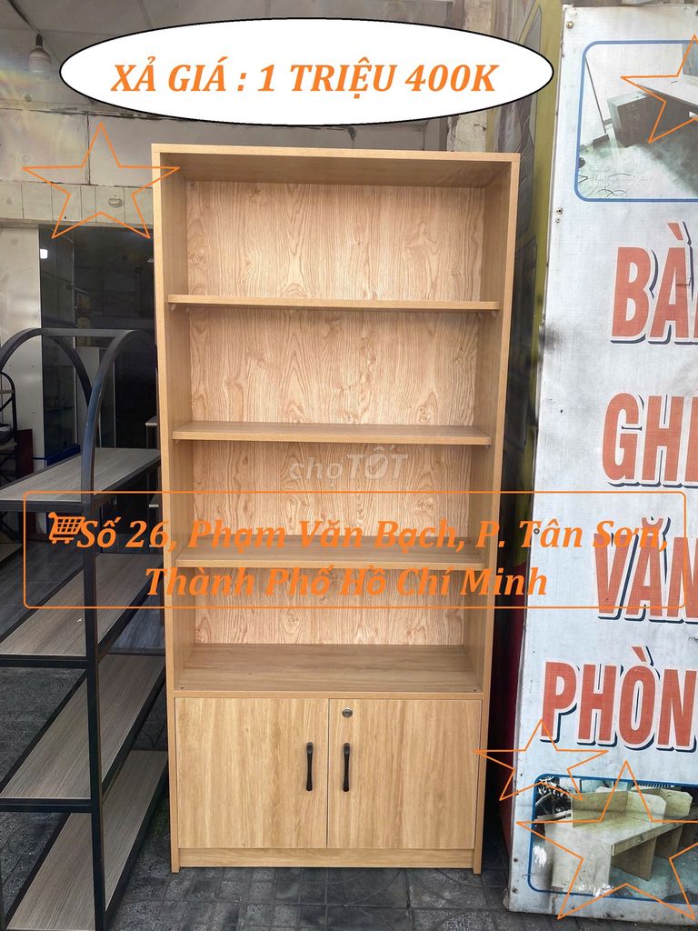 KỆ TỦ TRƯNG BÀY 180X80 / KỆ ĐỰNG SÁCH SÂU 30CM. Mua bán Tủ, kệ gia đình tại Quận Tân Bình Tp Hồ Chí Minh được đăng bởi NỘI THẤT VĂN PHÒNG TỦ KỆ TRƯNG BÀY hình 1