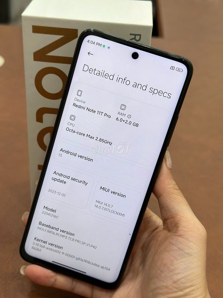 Note 11T Pro 6-128Gb Đen,Xiaomi redmi note 11T Pro