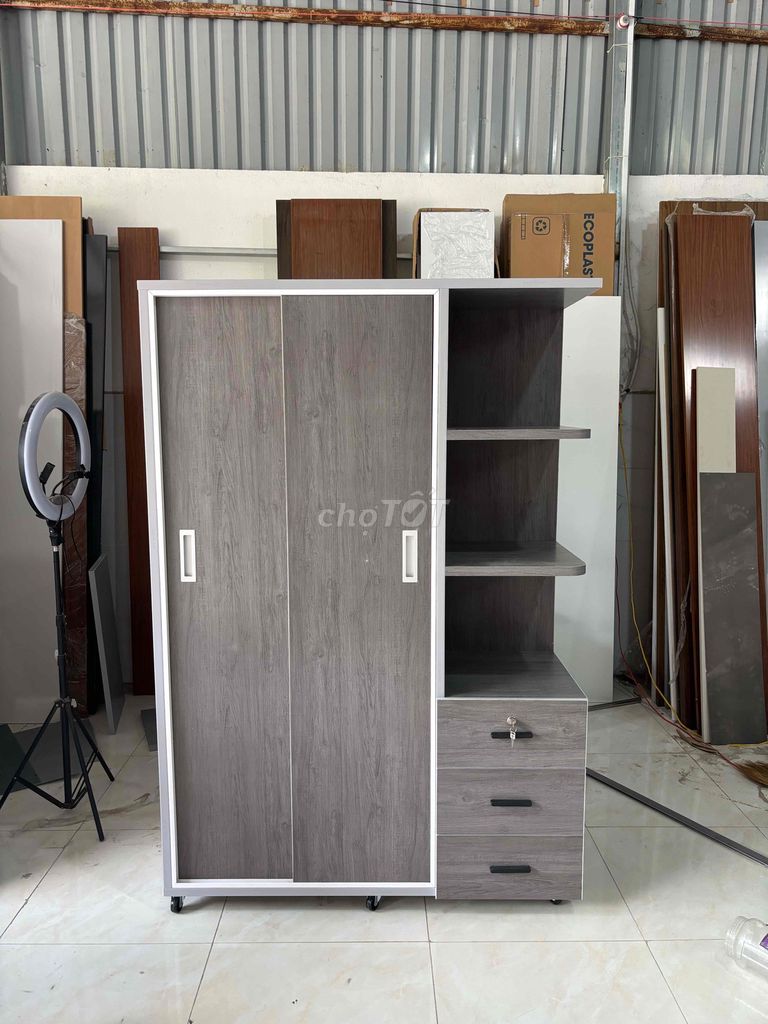 Tủ quần áo Nhựa Đài Loan 2 cánh lùa 180x122x45. Mua bán Tủ, kệ gia đình tại Quận Tân Bình Tp Hồ Chí Minh được đăng bởi KIM NGÂN BÁN TỦ hình 1