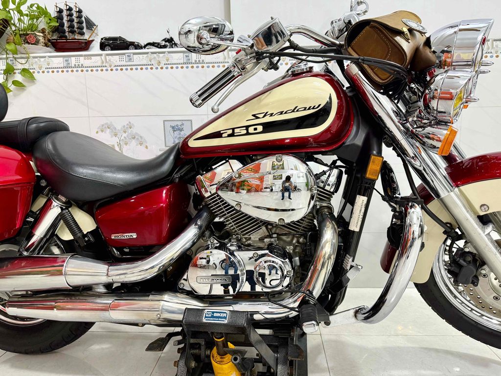 Honda Shadow Aero 750cc 2008 Đỏ kem. Mua bán Xe máy tại Huyện Bình Chánh Tp Hồ Chí Minh được đăng bởi Đặng Minh Khang hình 15
