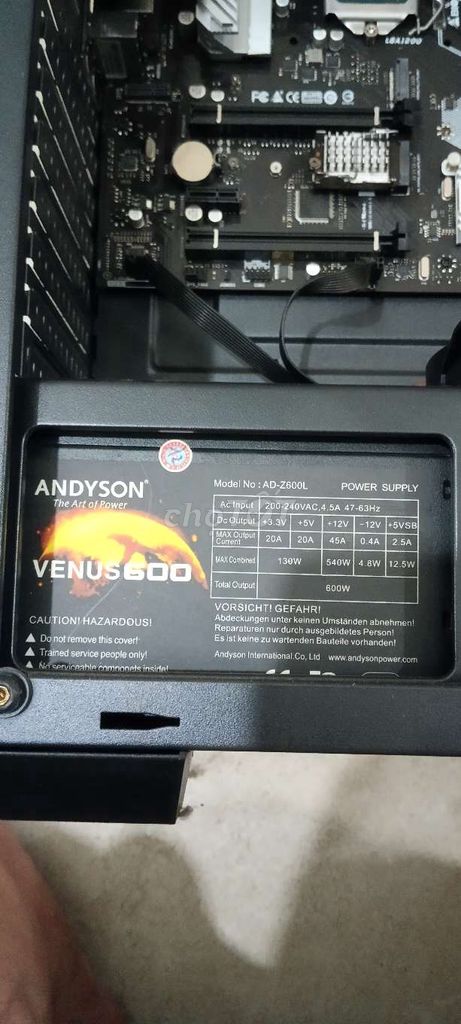 Nguồn máy tính Andyson AD-Z600L 600W Đen. Mua bán Linh kiện (RAM, Card...) tại Huyện Bến Lức Long An được đăng bởi Phan Anh  hình 1