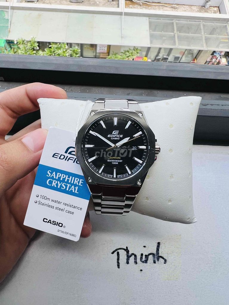Đồng hồ Casio Edific EFR-S108D kính sapphire