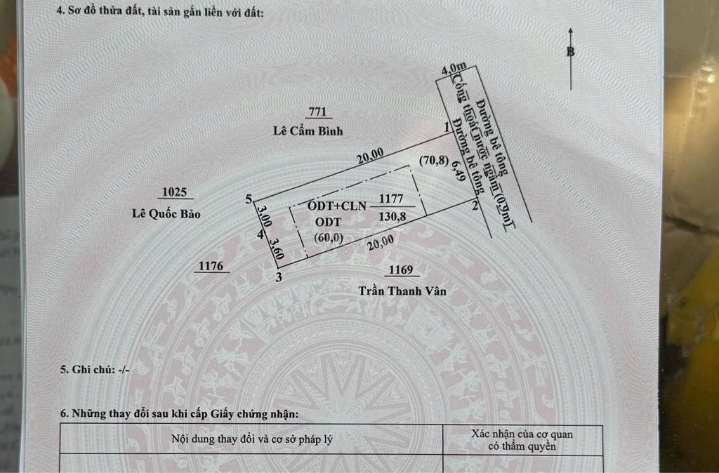 Bán đất thổ cư 60m2 tại Thủ Dầu Một, Bình Dương