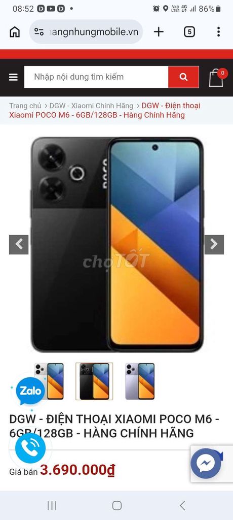 Xiaomi POCO M6 6GB/128GB Black Nguyên seal. Mua bán Điện thoại tại Quận Thanh Khê Đà Nẵng được đăng bởi Căn Hộ Đà Nẵng hình 1