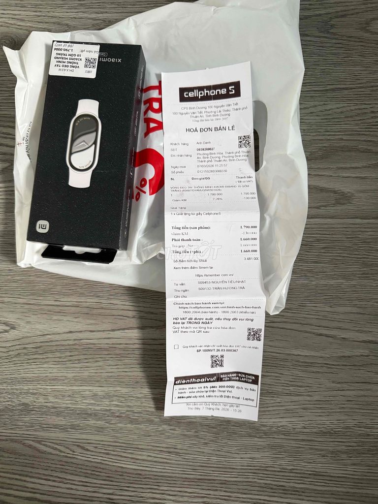 Xiaomi Mi Band 10 Ceramic Trắng. Mua bán Thiết bị đeo thông minh tại Thành phố Thuận An Bình Dương được đăng bởi Sin hình 1